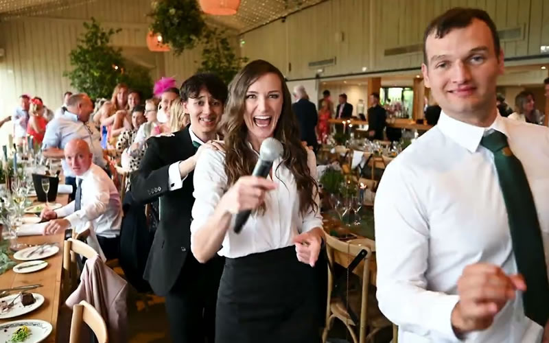 YouTube thumb for Singing Waiters at a Wedding