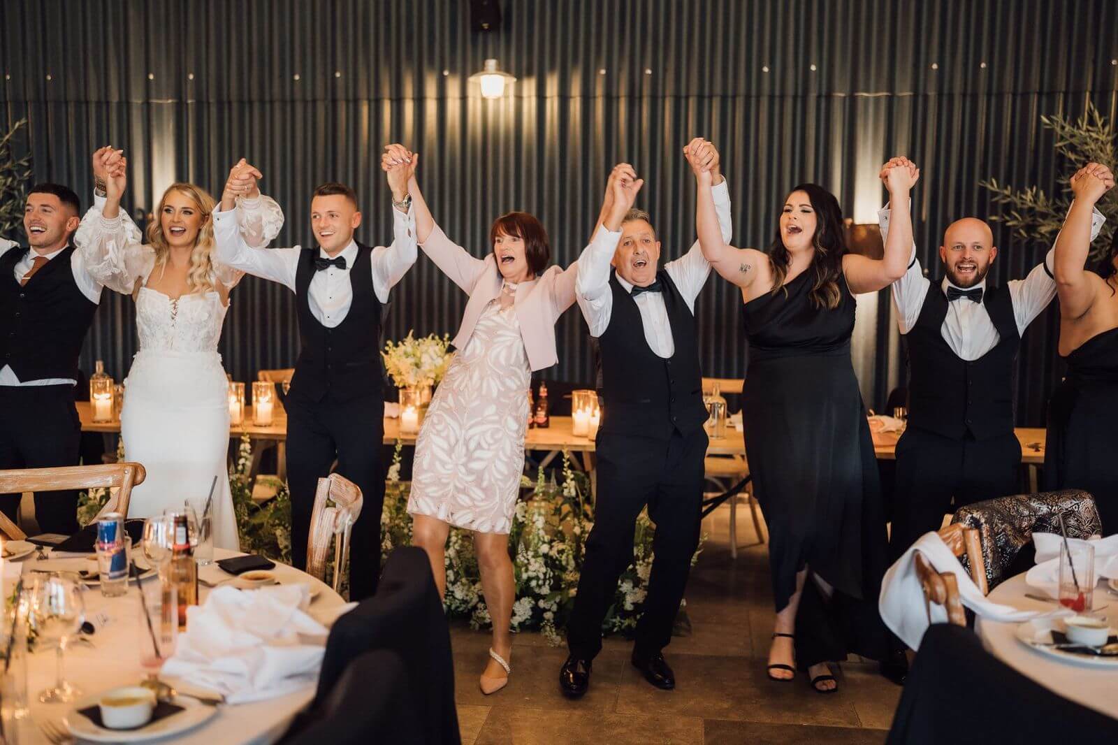 Singing Waiters at a Wedding